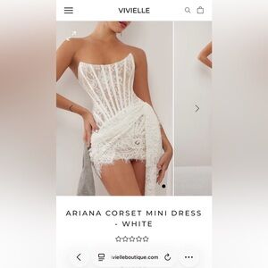 White Lace Corset Mini Dress